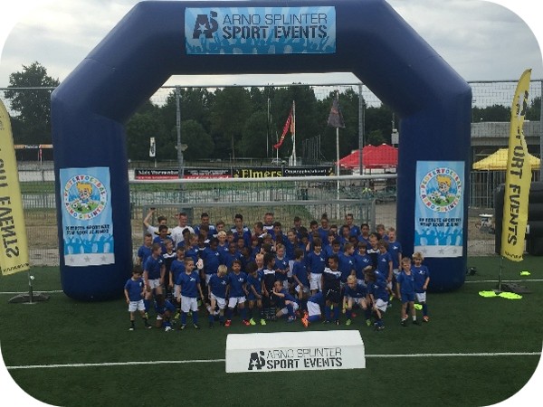 Opblaasbare boog voetbaltoernooi